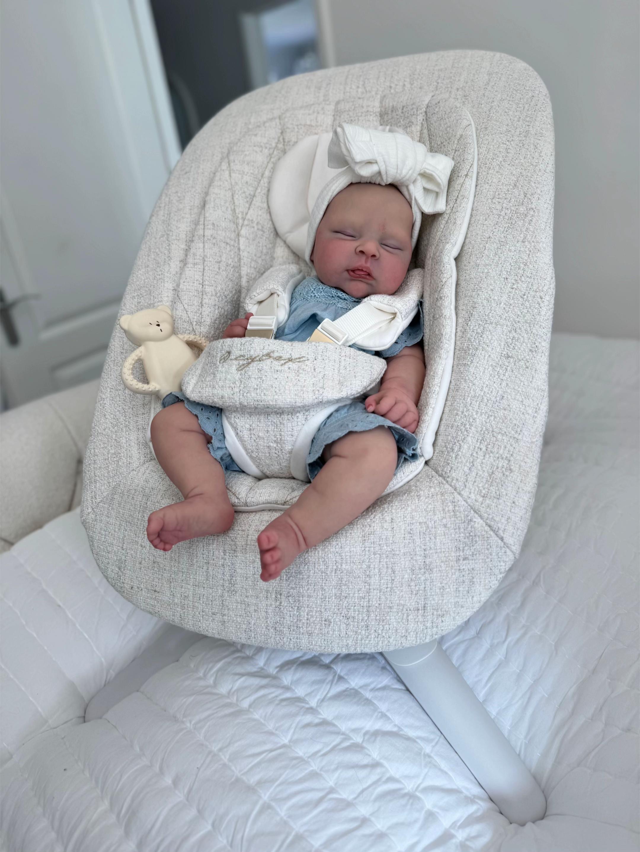 Baby Lena (Bald Edition) – 18.5" Full Body Silicone Sleeping Chubby Reborn Baby Girl