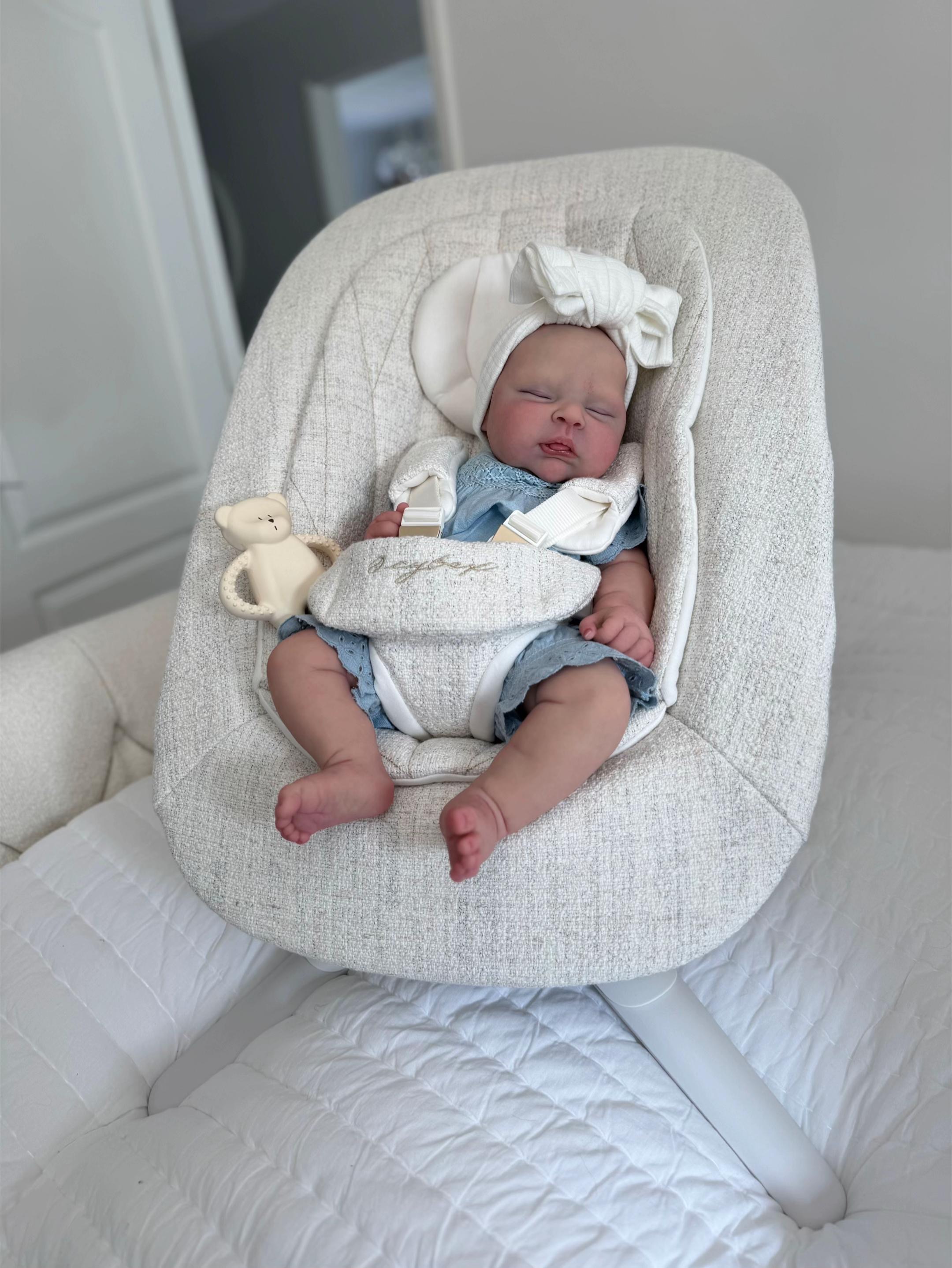 Baby Lena (Bald Edition) – 18.5" Full Body Silicone Sleeping Chubby Reborn Baby Girl