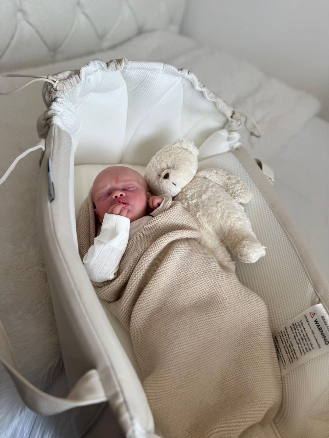 Baby Luca – 18.4" Full Body Silicone Baby Boy Reborn Doll, Realistic Sleeping Doll (Bald/No Hair)