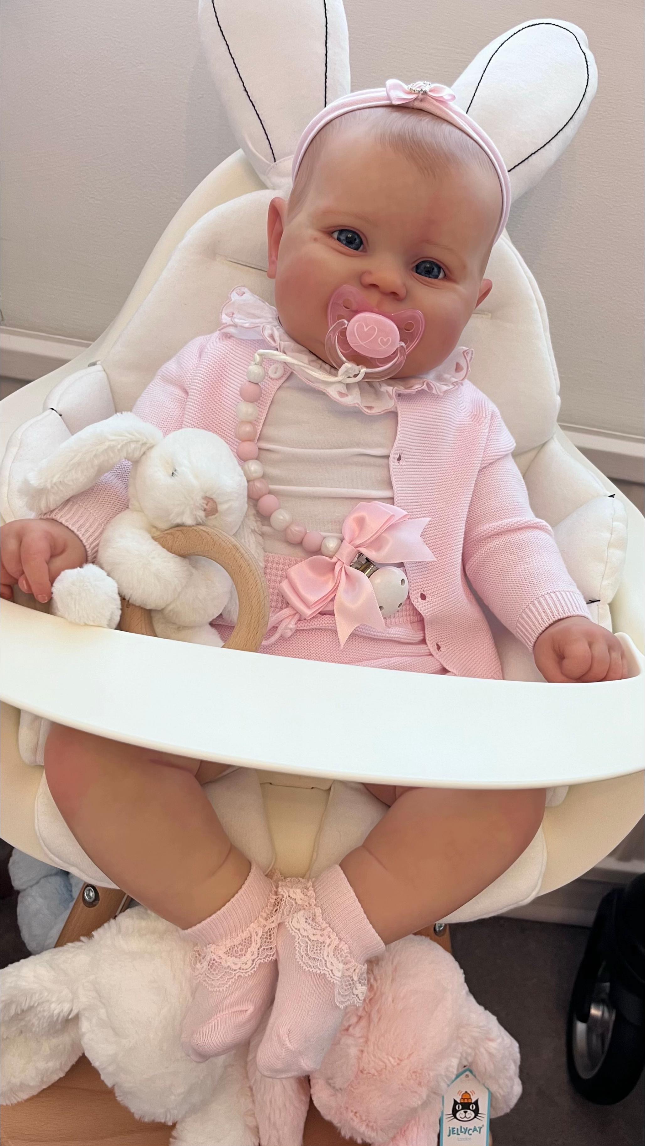Baby Lily – 25" Full Body Vinyl Toddler Reborn Baby Doll Girl (Open Eyes)