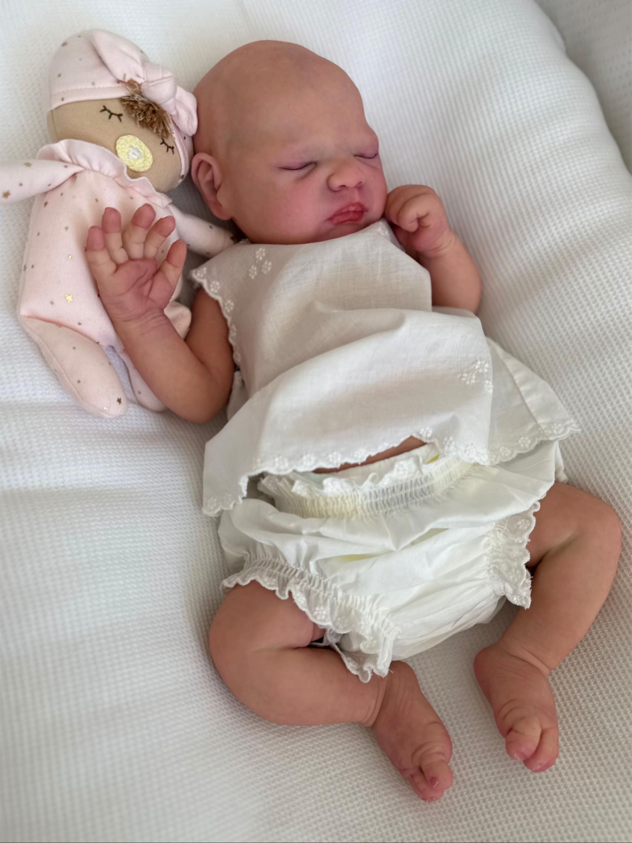 Baby Chloe – 18.9" Full Body Silicone Drink and Wet Reborn Baby Doll Girl (Sleeping)