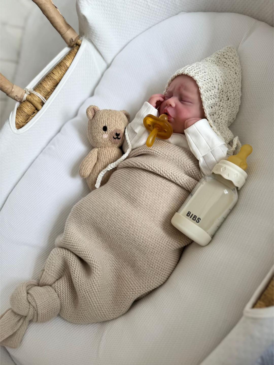 Baby Ernie – 17" Full Body Silicone Drink and Wet System Sleeping Realistic Baby Doll (Hand Painted Hair)