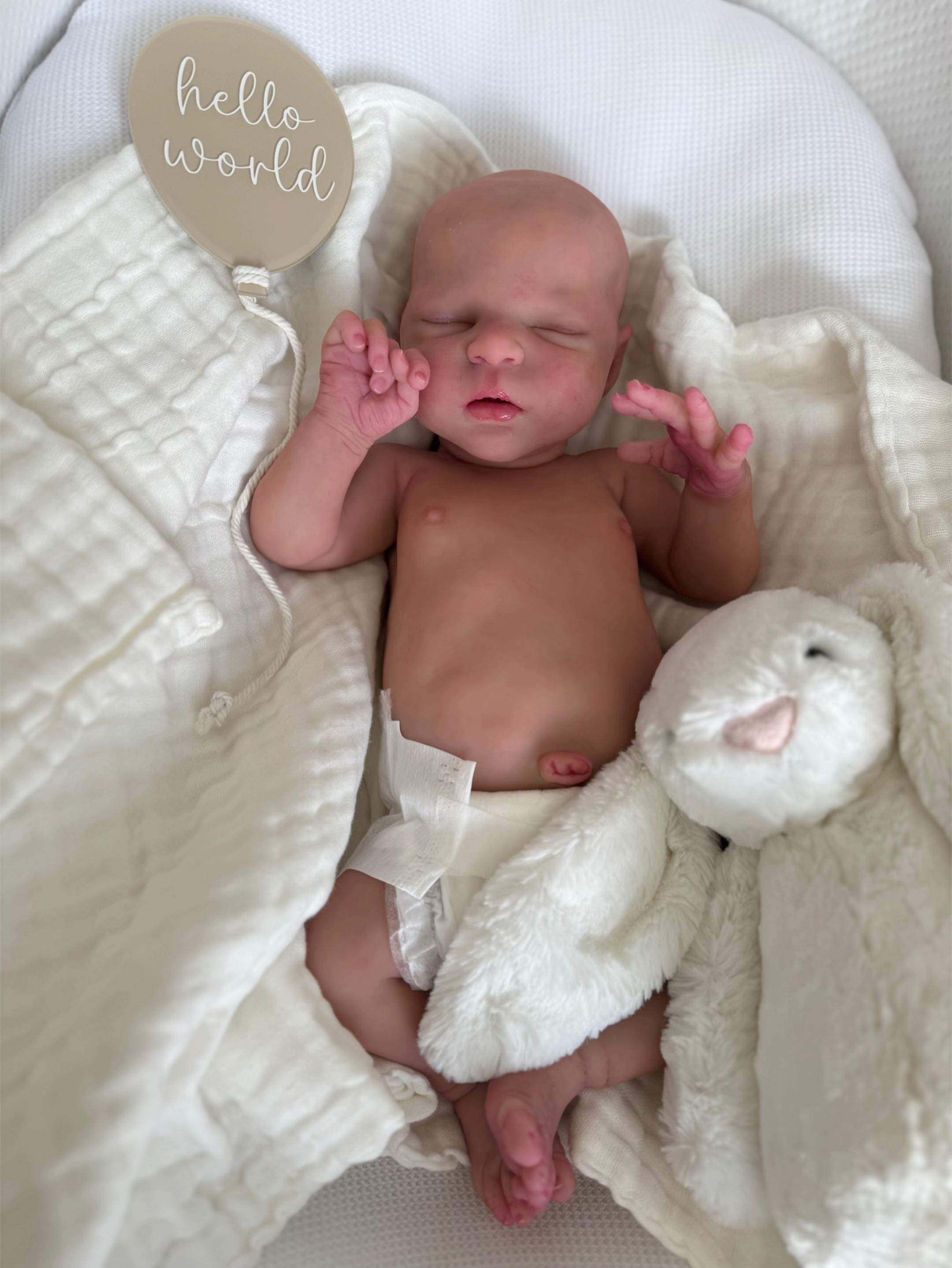 Baby Alex – 18" Full Body Silicone Reborn Baby Doll (Sleeping)