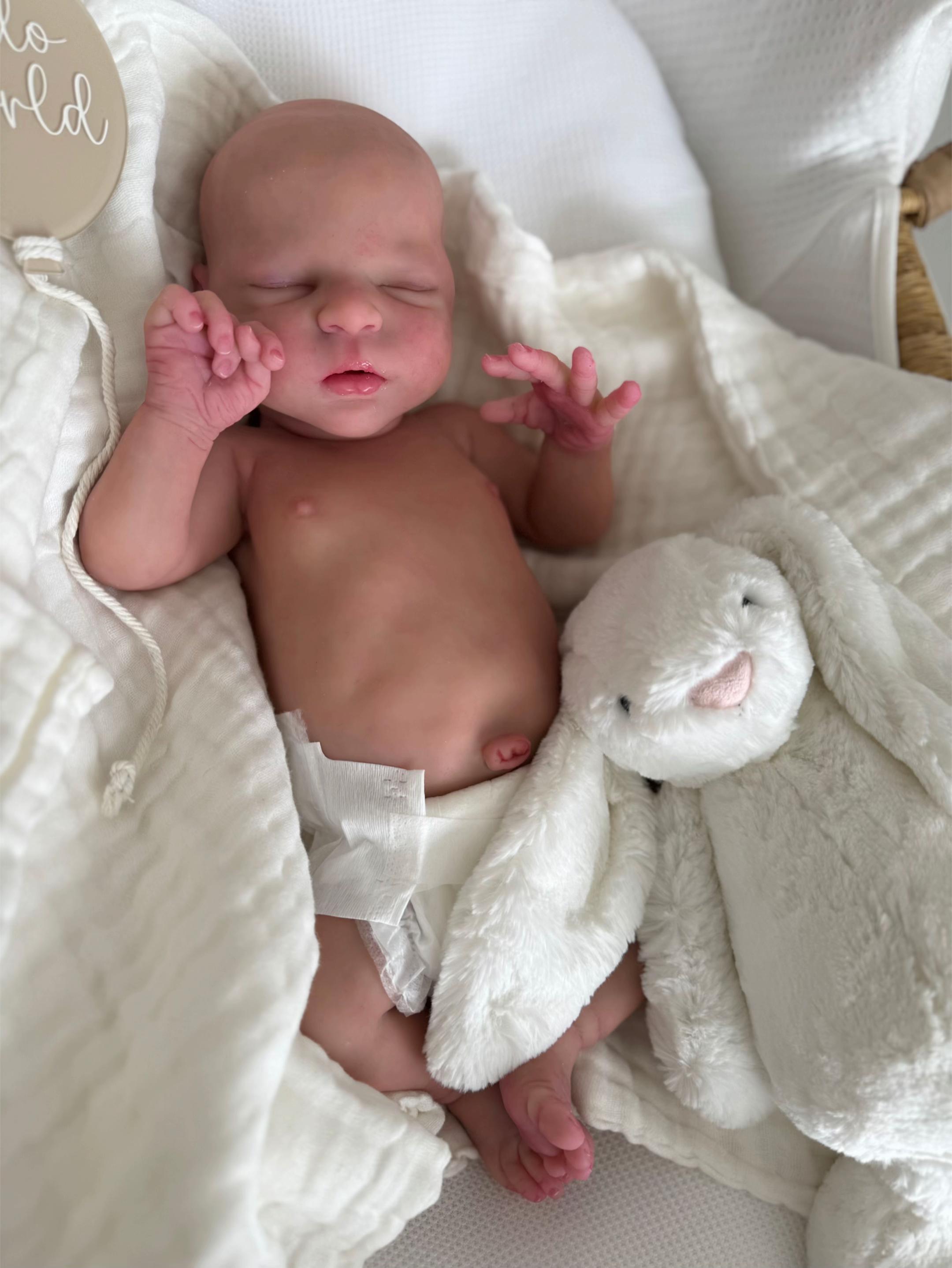 Baby Alex – 18" Full Body Silicone Reborn Baby Doll (Sleeping)