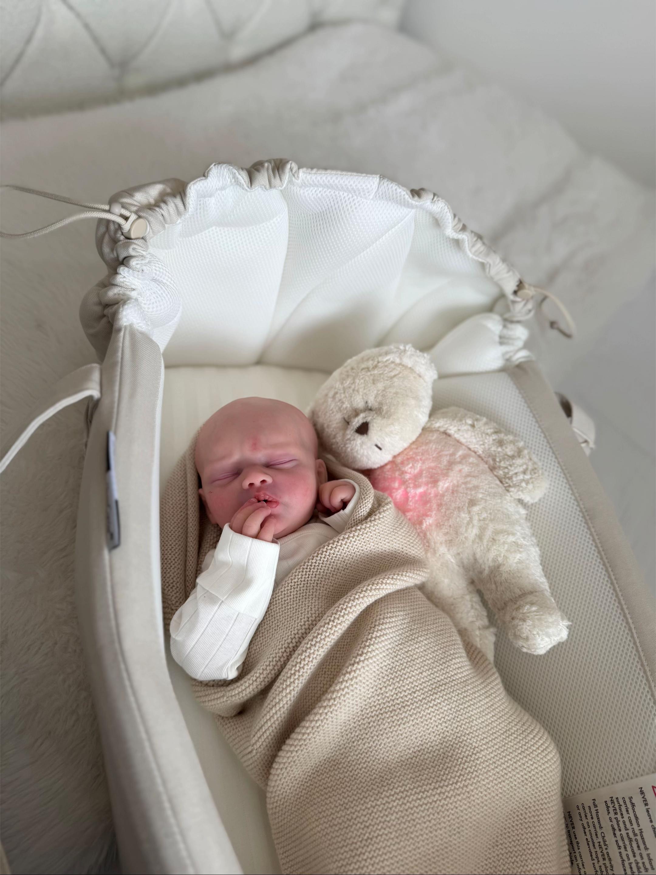 Baby Luca – 18.4" Full Body Silicone Baby Boy Reborn Doll, Realistic Sleeping Doll (Bald/No Hair)