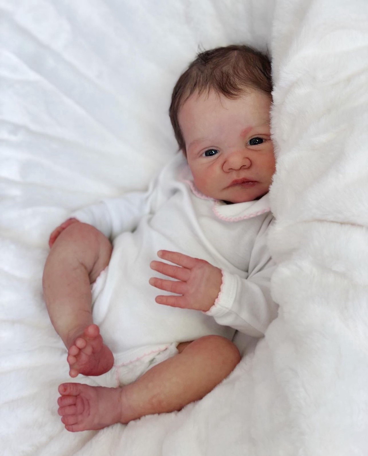 Baby Avery – 18" Full Body Silicone Reborn Baby Doll (Opened Eyes)
