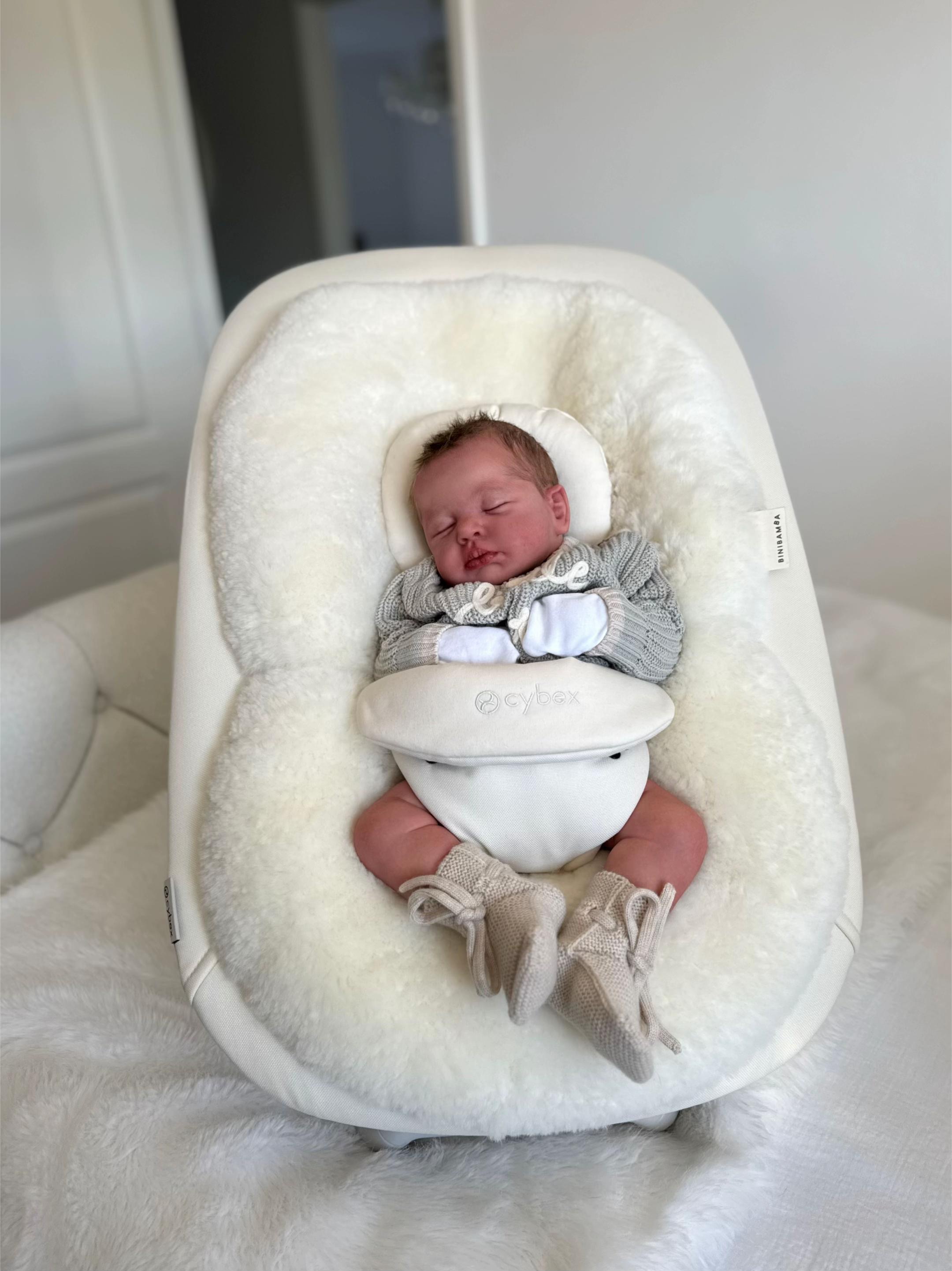 Baby Rowan – 18.6" Full Body Silicone Limited Edition Reborn Boy Doll, Realistic Sleeping Doll (Hand-Rooted Hair)
