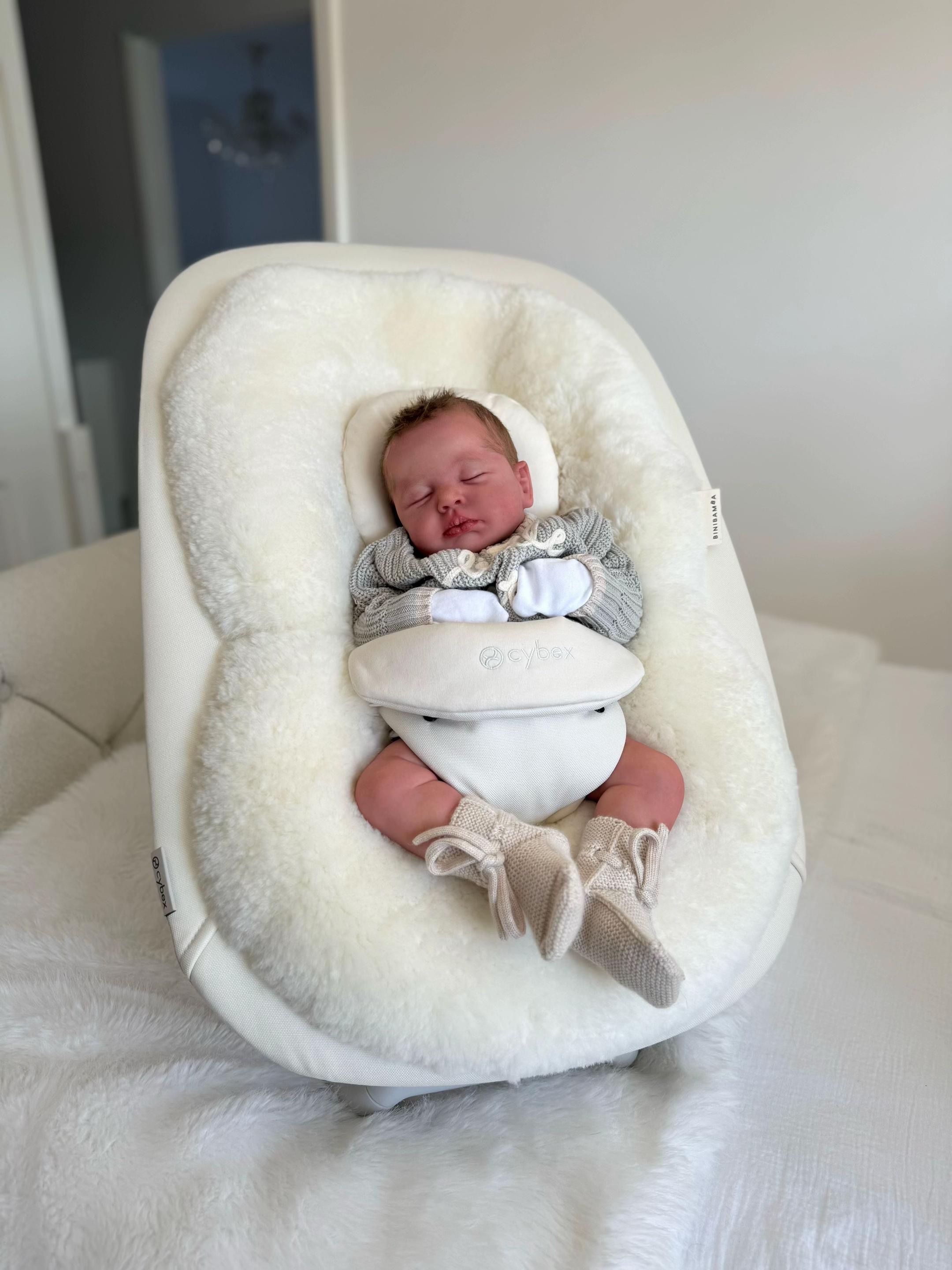 Baby Rowan – 18.6" Full Body Silicone Limited Edition Reborn Boy Doll, Realistic Sleeping Doll (Hand-Rooted Hair)