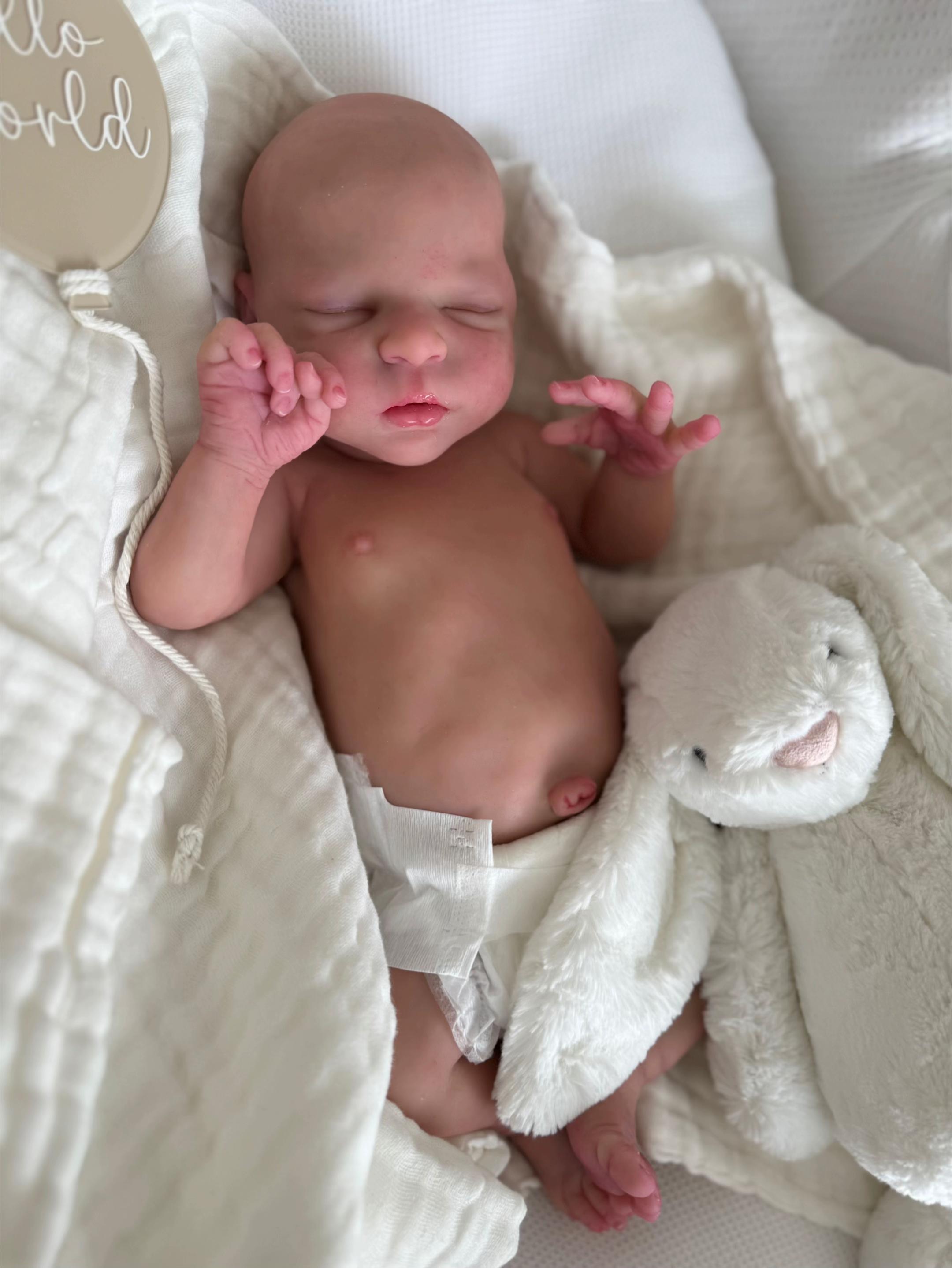 Baby Alex – 18" Full Body Silicone Reborn Baby Doll (Sleeping)