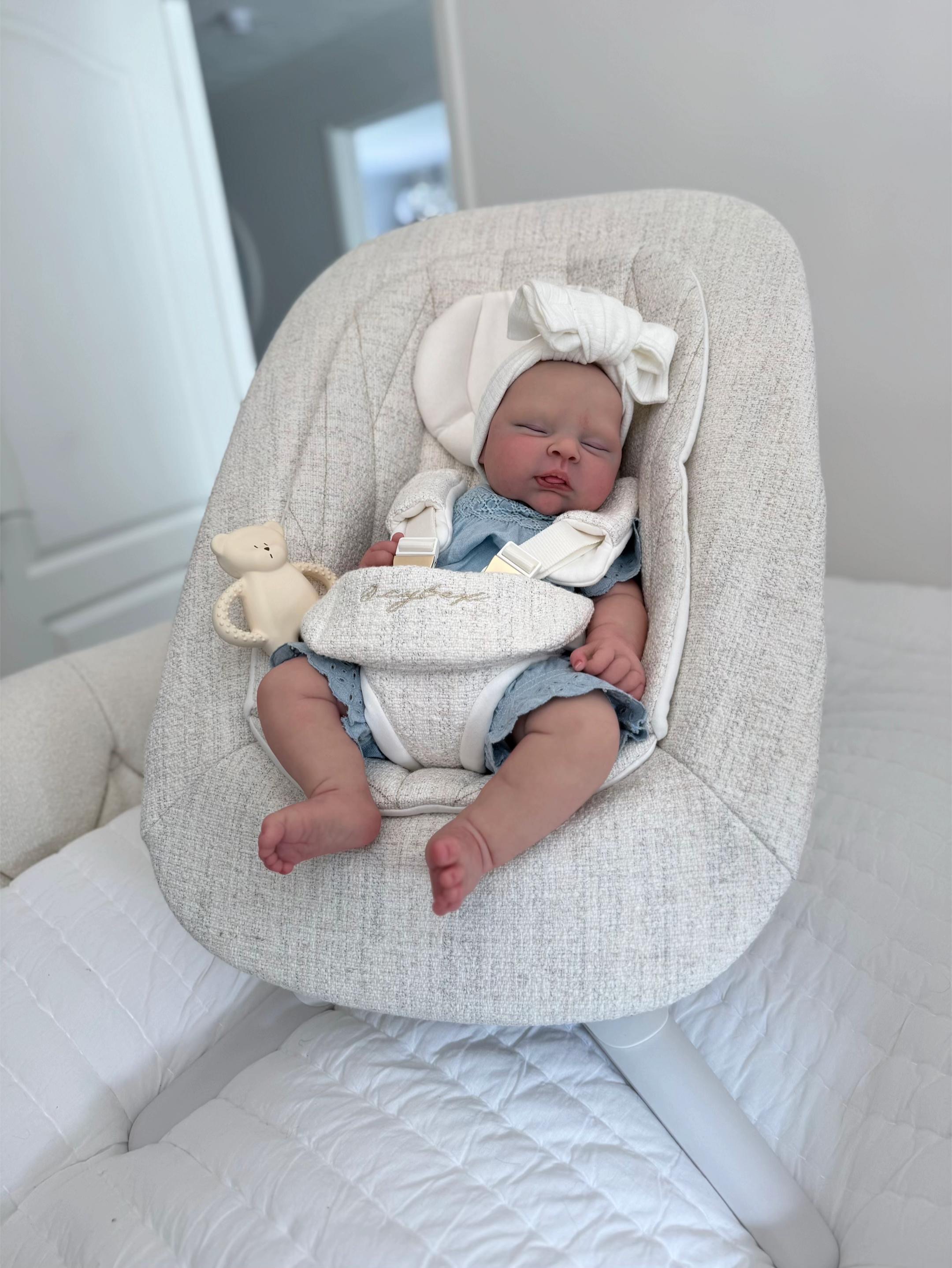 Baby Lena (Bald Edition) – 18.5" Full Body Silicone Sleeping Chubby Reborn Baby Girl