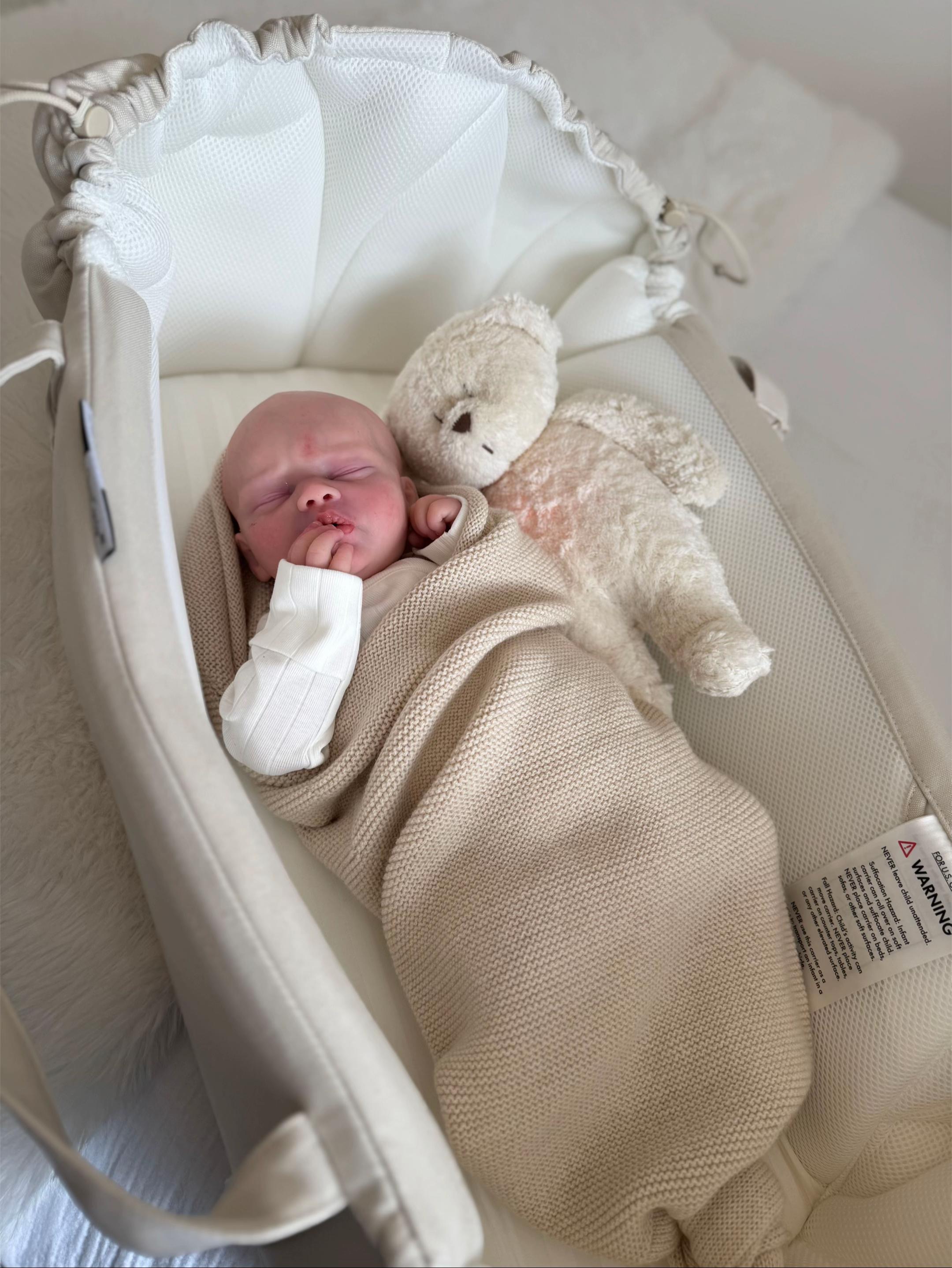 Baby Luca – 18.4" Full Body Silicone Baby Boy Reborn Doll, Realistic Sleeping Doll (Bald/No Hair)