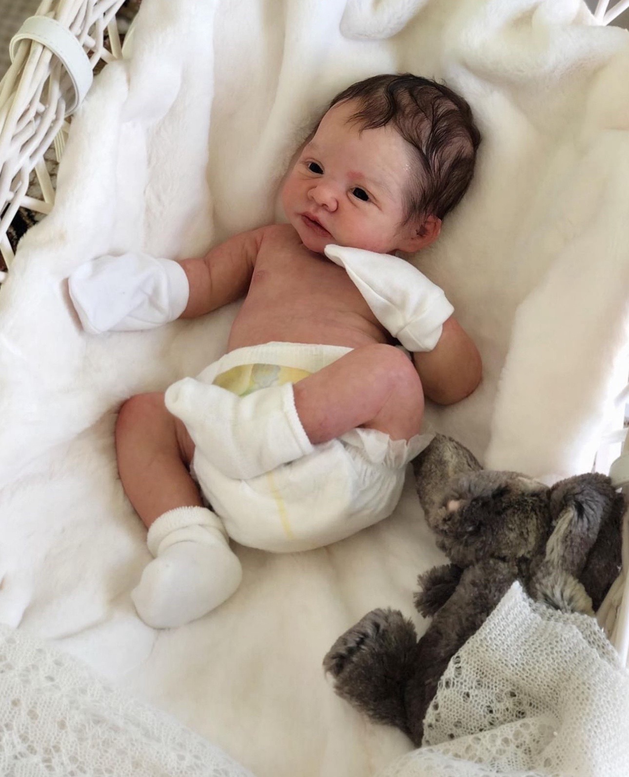 Baby Avery – 18" Full Body Silicone Reborn Baby Doll (Opened Eyes)