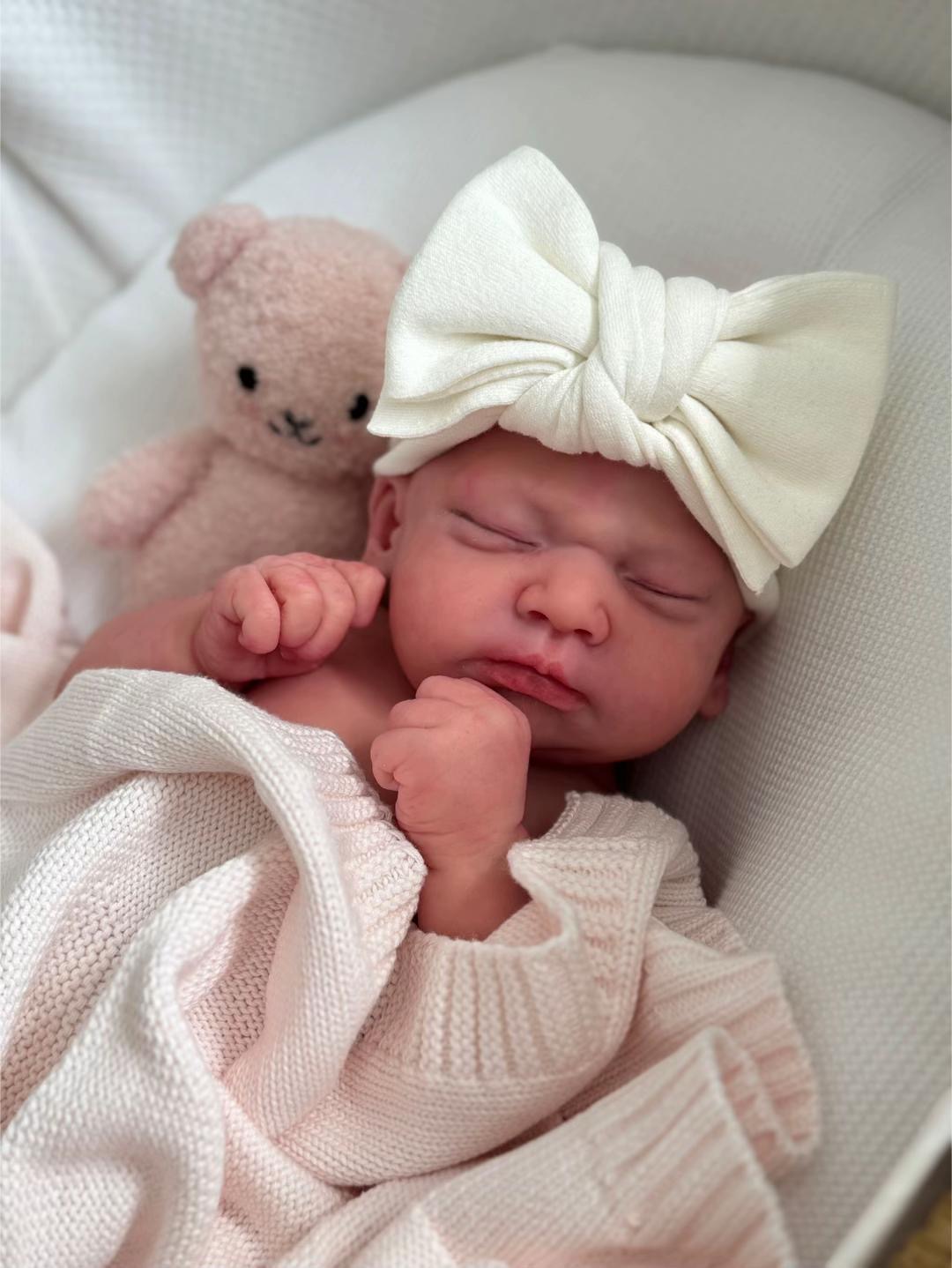 Baby Aria – 17.1" Full Body Silicone Baby Girl Reborn Doll  (Bald/No Hair)