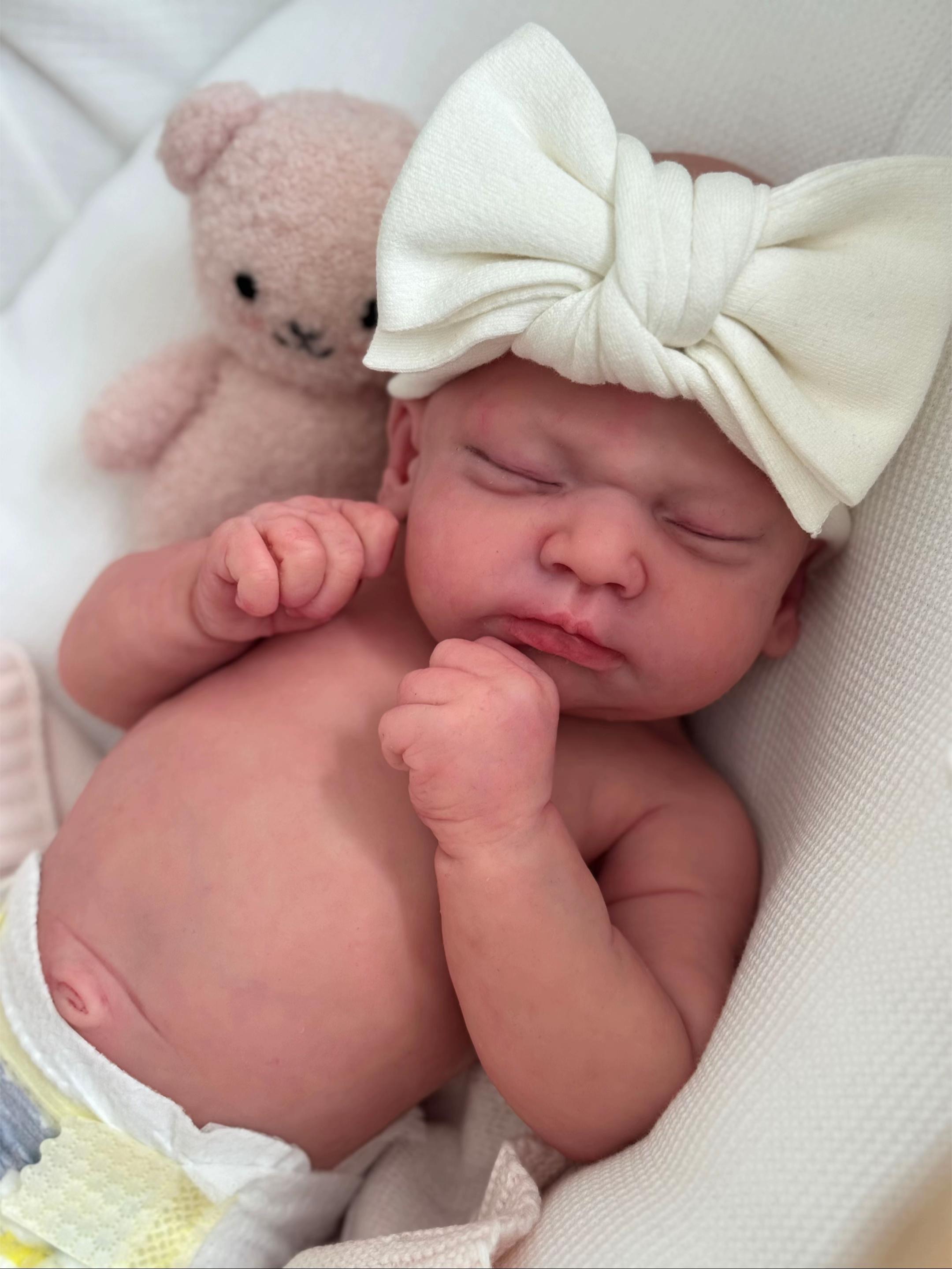 Baby Aria – 17.1" Full Body Silicone Baby Girl Reborn Doll  (Bald/No Hair)