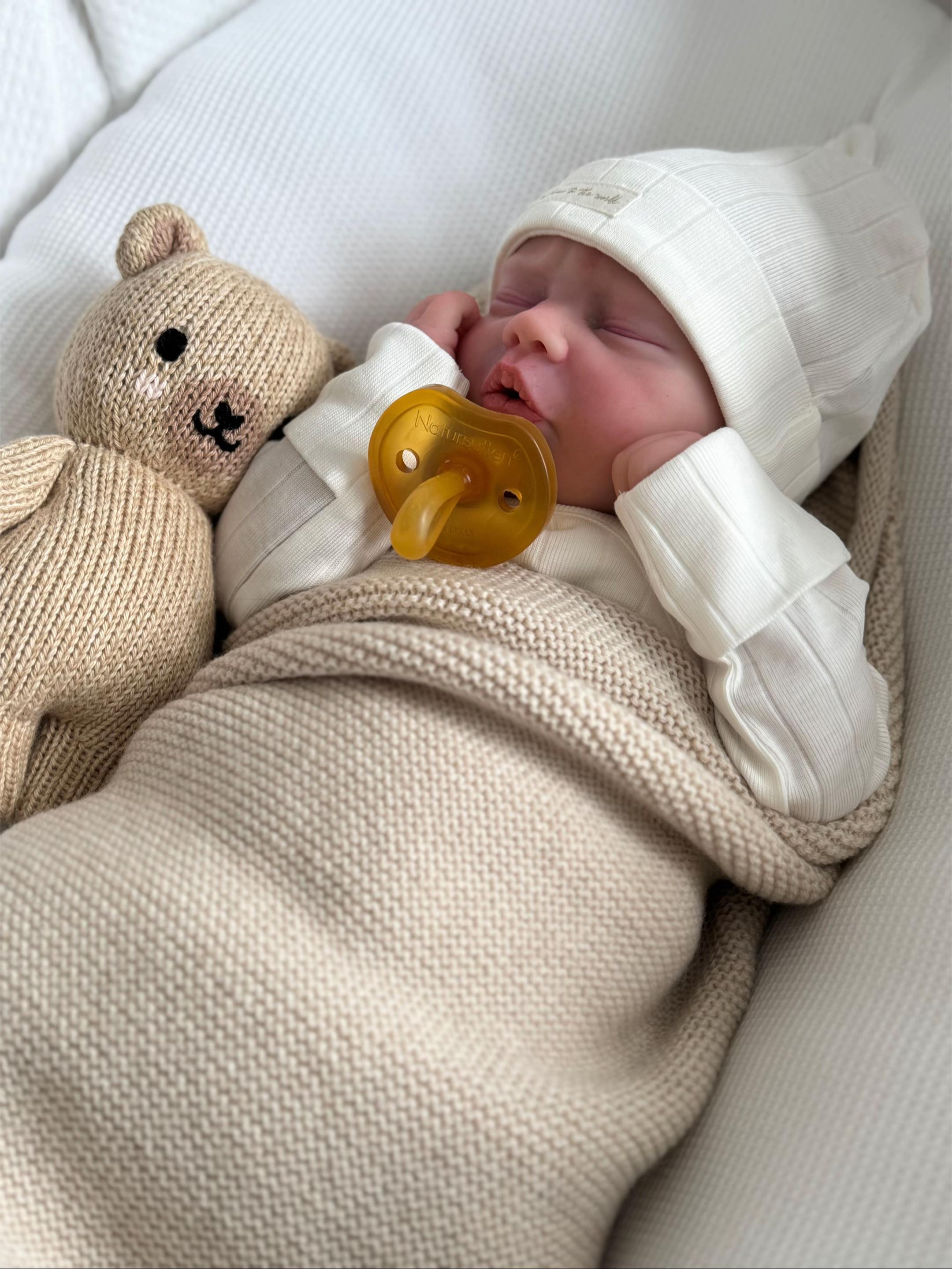 Baby Ernie – 17" Full Body Silicone Drink and Wet System Sleeping Realistic Baby Doll (Hand Painted Hair)
