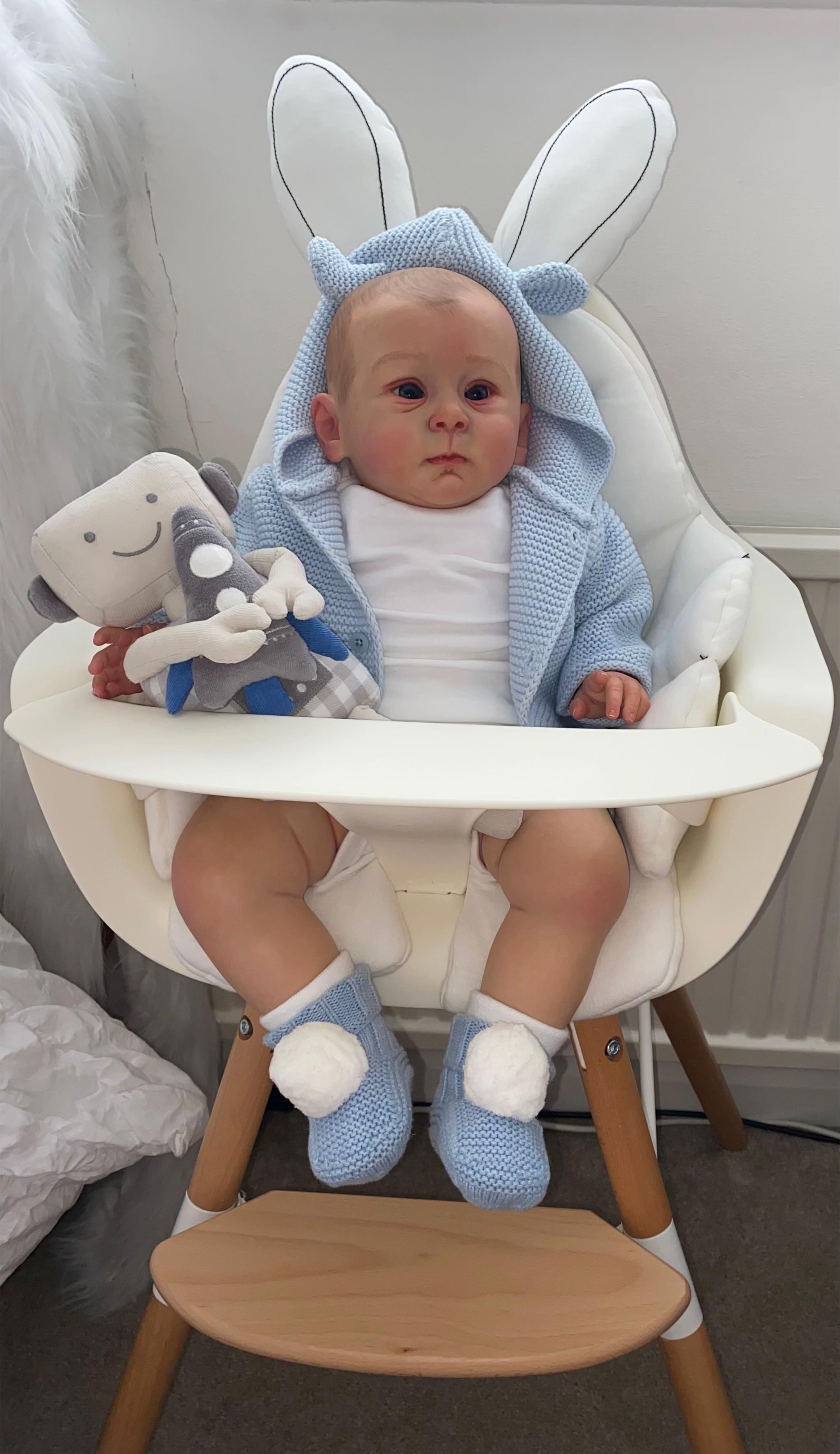 Baby Beau – 24" Full Body Vinyl Toddler Reborn Baby Doll Boy (Open Eyes)