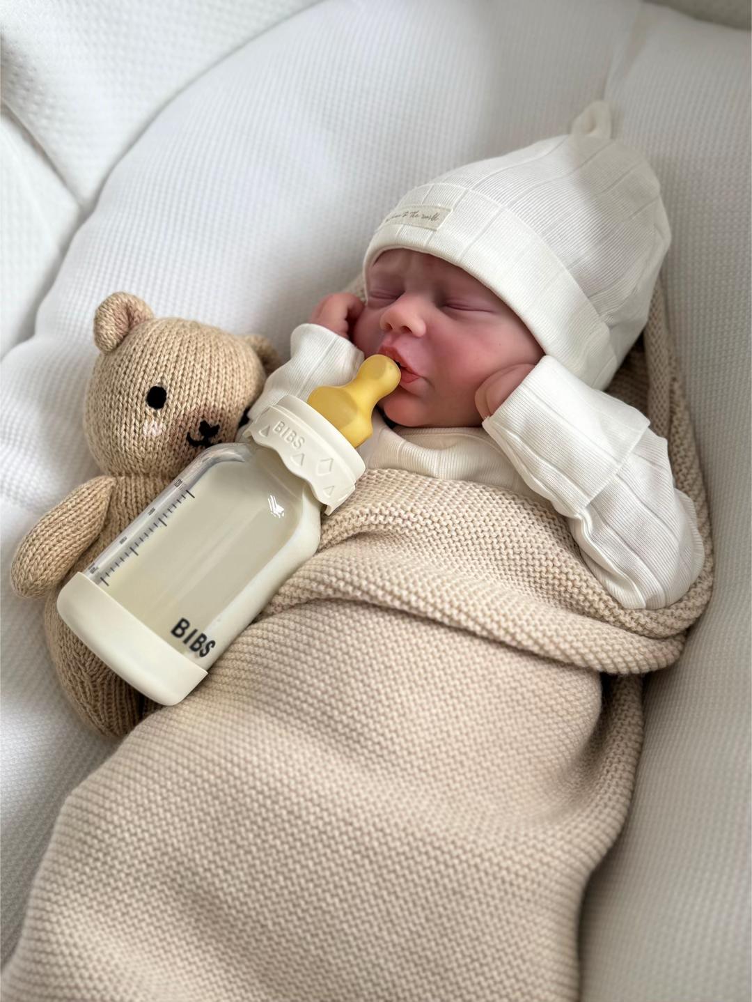 Baby Ernie – 17" Full Body Silicone Drink and Wet System Sleeping Realistic Baby Doll (Hand Painted Hair)
