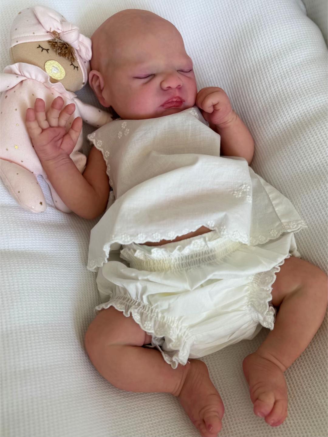 Baby Chloe – 18.9" Full Body Silicone Drink and Wet Reborn Baby Doll Girl (Sleeping)